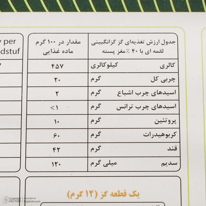 گز لقمه پسته 40 درصد فوق ممتاز انگبینی - Image 17